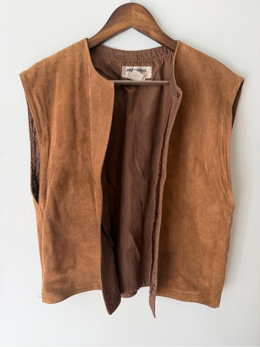 Vintage Brown Suede Sleeveless Vest